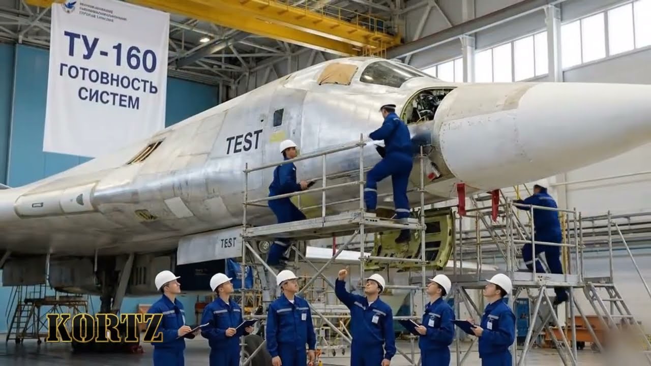 Процесс производства бомбардировщика Ту-160 в России: от завода до полета.