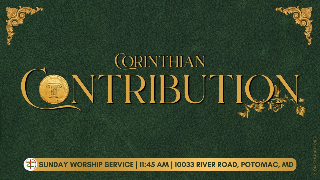 Sunday Contribution Corinthian Contribution | Sunday Worship Service | Nov 23, 2025 - YouTube