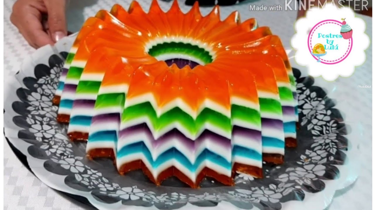#GELATINAARCOÍRIS🌈  GELATINA ARCOÍRIS EN CAPAS FACIL