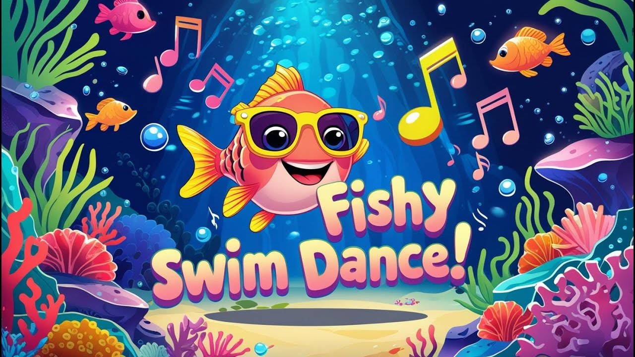 Fishy Swim Dance | Fun Underwater Rhyme for Kids | 3D Cartoon Song ...