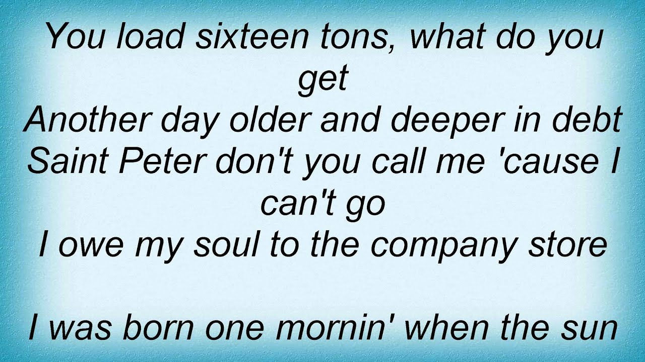 Leann Rimes - 16 Tons Lyrics - YouTube