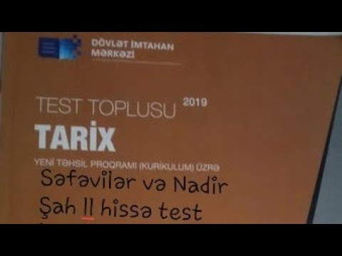 #Səfəvilər #dim #test #toplu XVIII əsrdə.Nadir Şah. Tarix test toplusu yeni 2020.