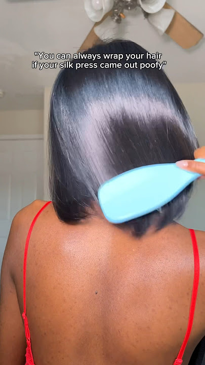 How to fix frizzy silk press on natural hair #hairtutorial #naturalhair
