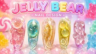 3D Gummy Bear Nail Art Tutorial | How to Sculpt 3D Gel Nails 🧸