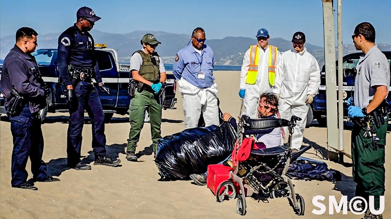 Tensions Flare as Homeless Items Are Thrown Away During Weekly Venice Beach Cleanup