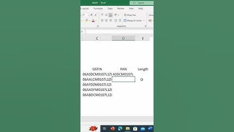How to Extract PAN No from GST Number in Excel #viral #trending #youtubeshorts #exceltutorial #excel