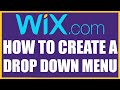 Wix Drop Down Menu Tutorial - Create A Wix Drop Down Menu In Minutes