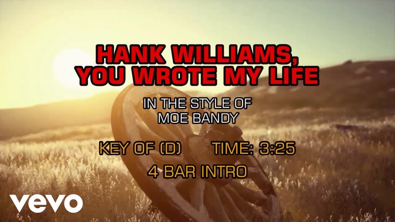 Moe Bandy - Hank Williams, You Wrote My Life (Karaoke)