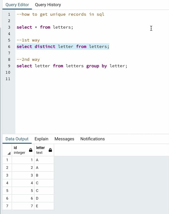 Sql query to get unique records using two distinct and group by sql 