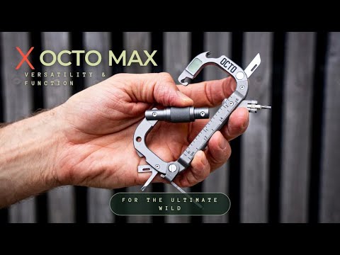 OCTO MAX: Rugged Ti multitool carabiner w. Window breaker