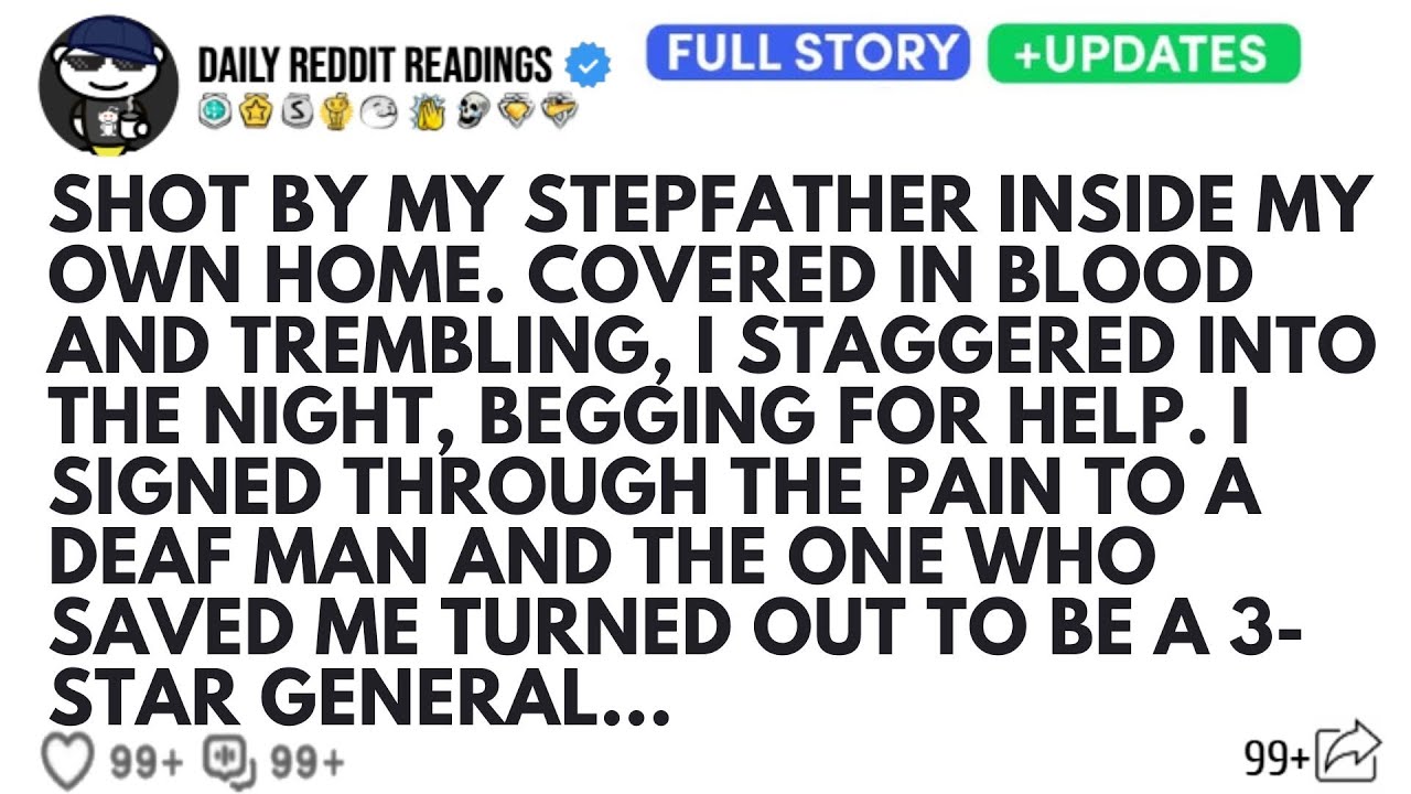 SHOT BY MY STEPFATHER INSIDE MY OWN HOME COVERED IN BLOOD AND TREMBLING I STAGGERED INTO THE NIGHT..