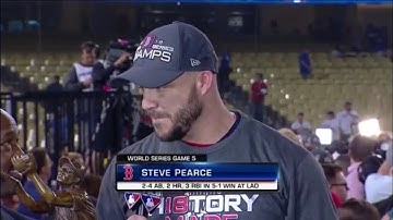 Steve Pearce Postgame Interview | Red Sox vs Dodgers World Series Game 5