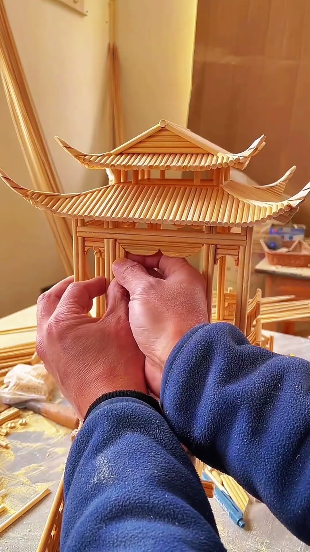 Pavilion building model making process- Good tools and machinery make work easy