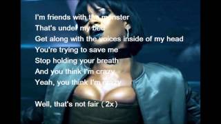 Eminem - The Monster  ft. Rihanna ( Lyrics )