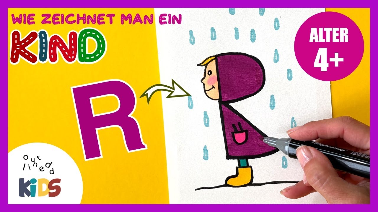 Klein Es R Drachen aus dem Buchstaben T zeichnen I Schritt für Schritt Kinder 4 ...