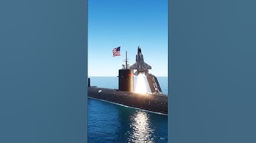 Fighter Jet Launching from a US Nuclear Submarine! 🇺🇸✈️