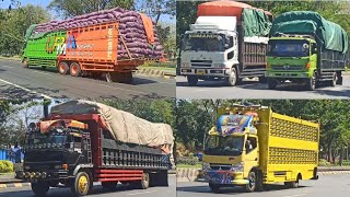 Nonton Konvoi Truk Sulawesi Tiba di Surabaya • Bak Truck Unik Super Panjang & Lebar Full Muatan