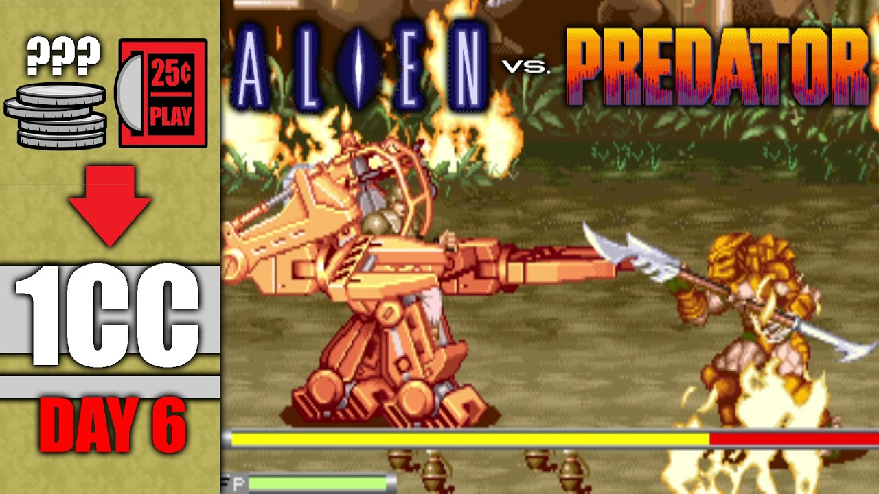 Can I Beat ALIEN vs PREDATOR on 1 Quarter?! A 1CC Journey (Day 6)
