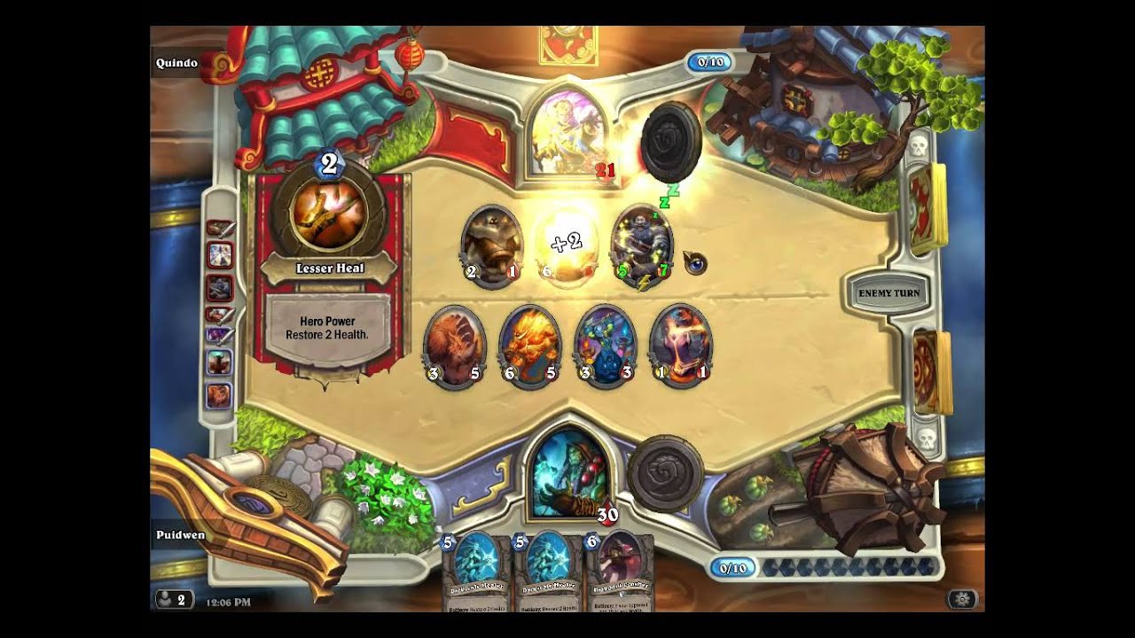 hearthstone shaman vs priest arena match YouTube
