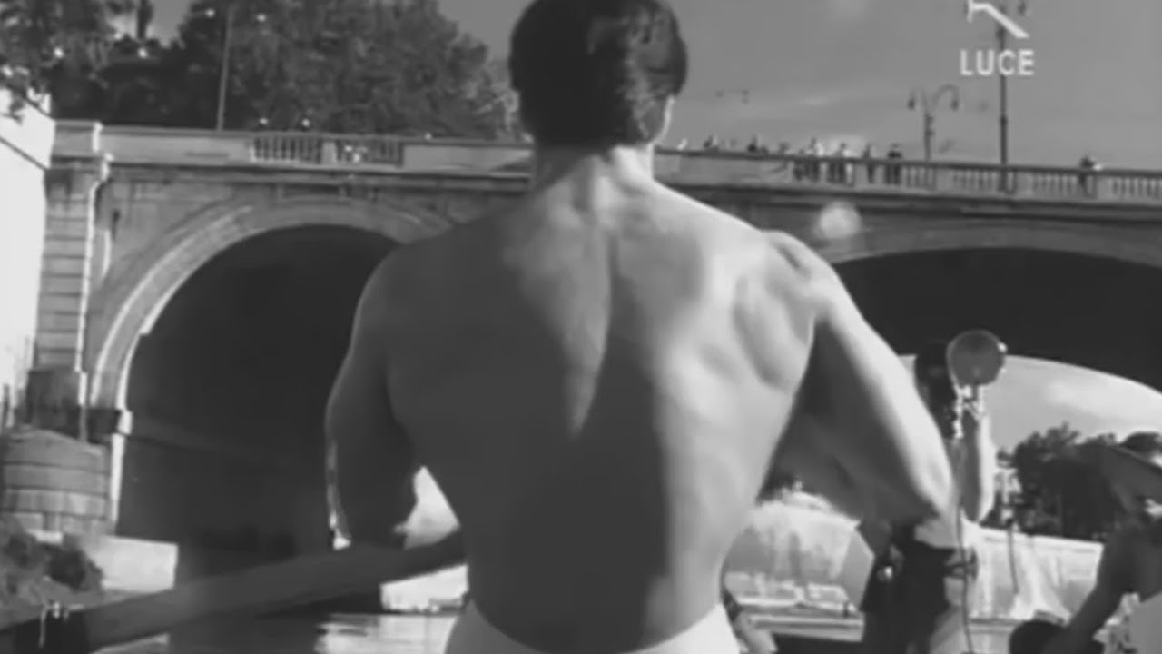 Rare!  Steve Reeves In Rome 1957 Exercising, Practicing His Lines and Filming The Movie Hercules