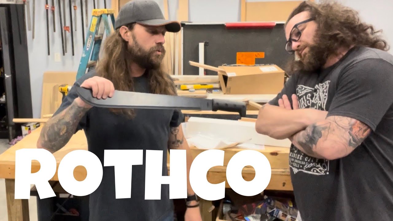 Rothco Bush Pro Steel Machete with Sheath. A quick look - YouTube