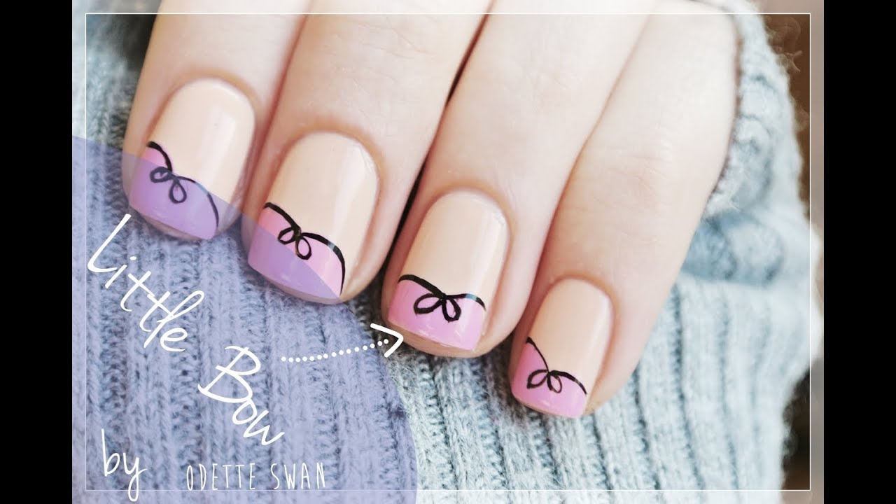 4. Bow Nail Art Tutorial for Beginners - wide 4