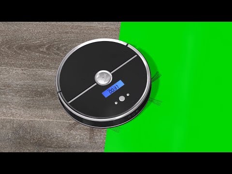 robotic vacuum cleaner works - green screen - free use @bestgreenscreen