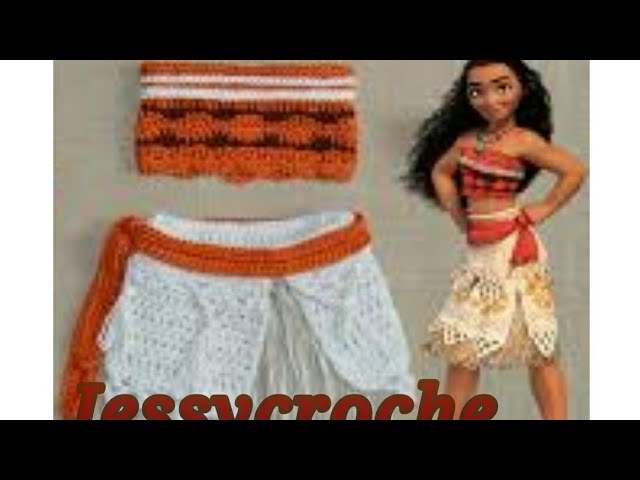 FANTASIA MOANA BABY 💕EM CROCHÊ 🧶 