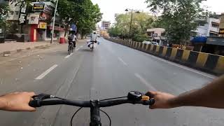 Cycling from Bandra West  to Juhu Beach via S V Road, Santracruz, Juhu Tara  Road, Mumbai, India