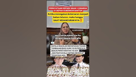 Pernyataan KEPSEK Yg Di Dzolimi Gubernur Banten‼️#kepalasekolah #shorts #fyp #short #viral #trending
