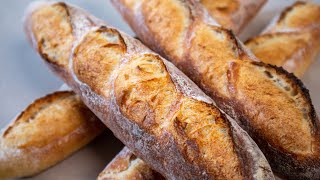 How Baguettes are Made Using the Poolish Method to Produce Incredible Texture and Structure