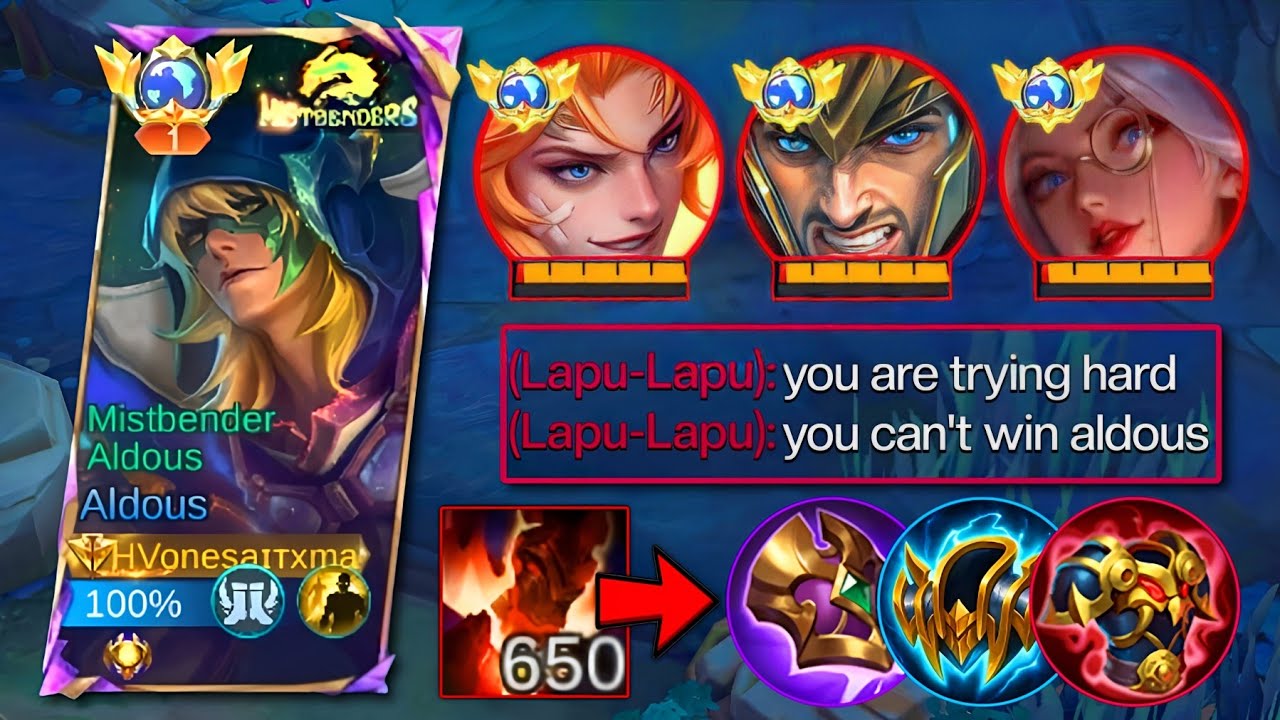 SUPREME ALDOUS AGAINST THIS TANKY META ENEMY HEROES IN SOLO RANKED!!!🔥 ALDOUS BEST BUILD 2026