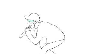 Suga Jamming Out To Sope-Me Duet Animation Basically A Drawn Gif Of Suga Twerking