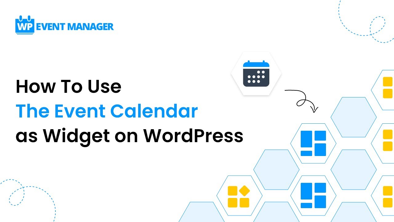 How To Use The Event Calendar As Widget On WordPress YouTube