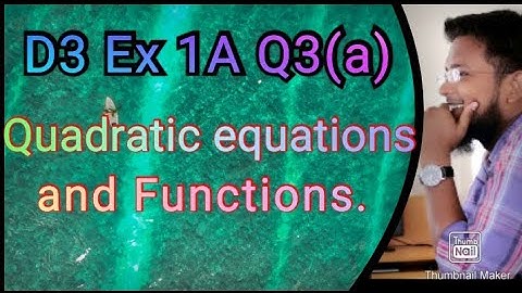 Q3(a) || Ex 1A || D3 || Quadratic equations and Functions in urdu/hindi.  x²+12x
