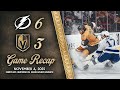 HIGHLIGHTS | Tampa Bay Lightning 6, Vegas Golden Knights 3 | Nov. 6, 2025