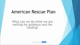 BOC Work Session -  American Rescue Plan, Tuesday May 4, 2021