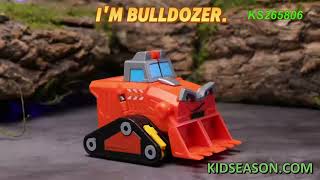 2 in 1 surprise magnetic crash deform combine rhinoceros / lion / elephant engineering truck toys