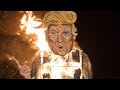 Donald Trump effigies burned across England for Bonfire N...