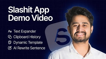 Slashit App Demo | Text Expander | Rewrite Sentence | Clipboard History