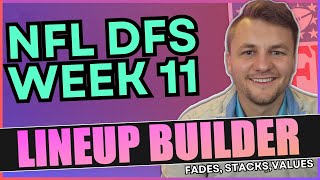 NFL DFS: Week 11 [Stacks, Fades, Values, Core Plays and Lineup Process]