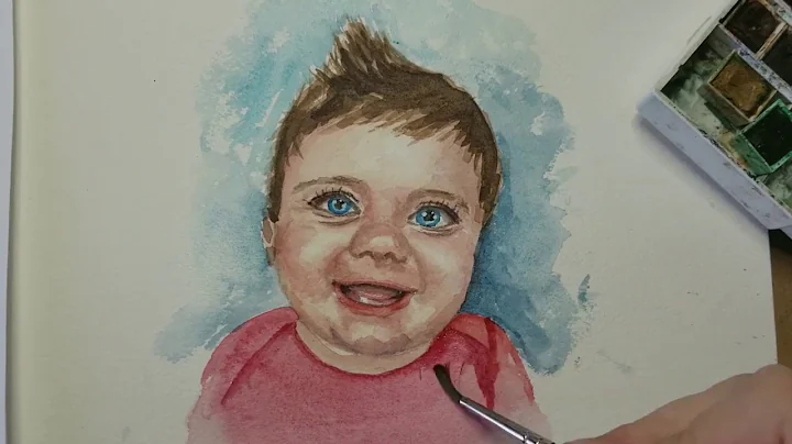 Watercolor Portrait of a Baby Boy time-lapse