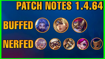 NEW PATCH NOTES 1.4.64 | ADVANCED SERVER NEW UPDATE | MOBILE LEGENDS