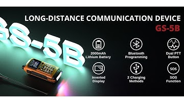 Radioddity GS-5B | Dual Band Bluetooth Programming Handheld Ham Radio