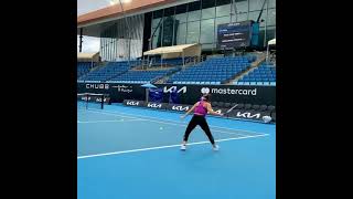 Bianca Andreescu in perfect condition for Australian Open (2021) - WTA Court Level View #shorts