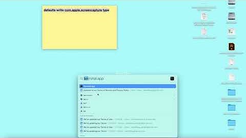 Change screenshot file format in mac