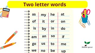 Two Letter Words | 2 Letter Phonics | Sight Words | Phonics For Kids | Phonics Lessons