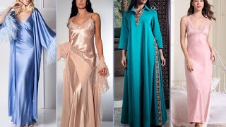 Most Beautiful Gorgeous Stylish Bridal Silk Nighty