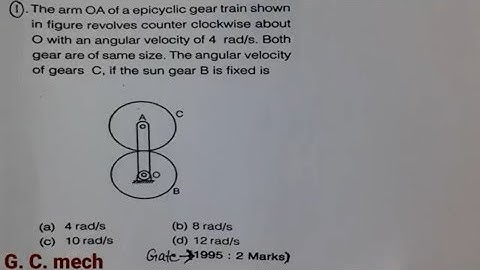 Gear train, gate problem no-1, (tom), previous year gate problem,