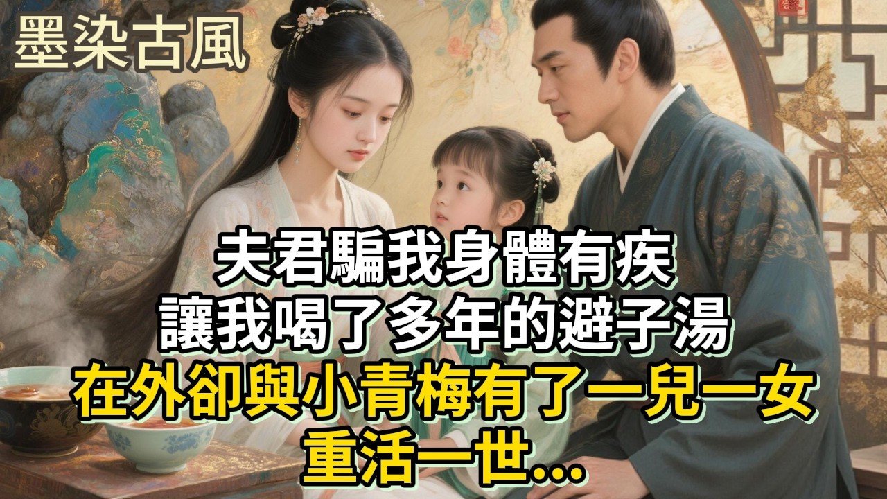 夫君騙我身體有疾，讓我喝了多年的避子湯，在外卻與小青梅有了一兒一女。重活一世...#古言 #小説 #古風 #愛情 #情感故事 #爽文 #完結#原創